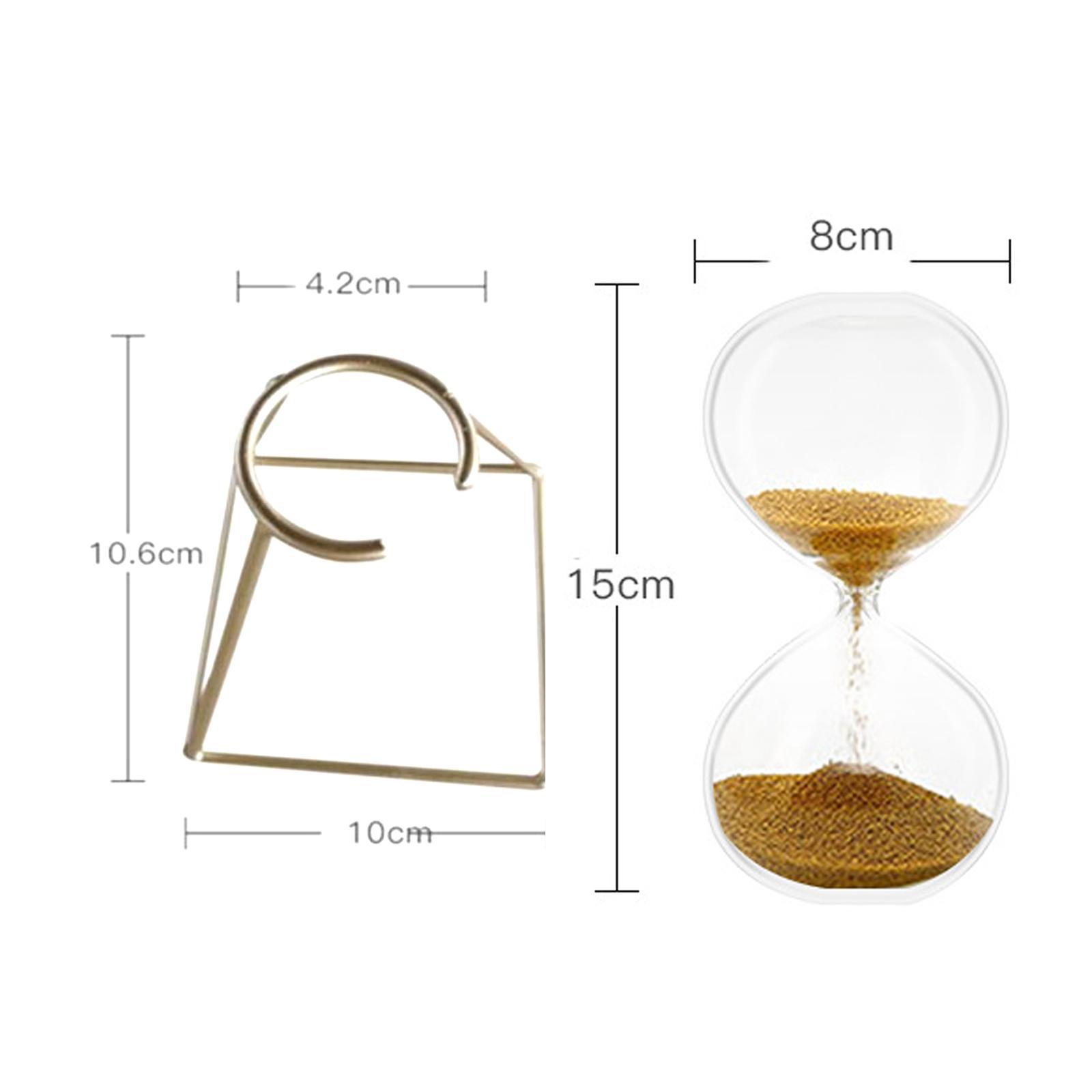 Nordic Golden Hourglass Ornament with rack Decorative Glass for Decor