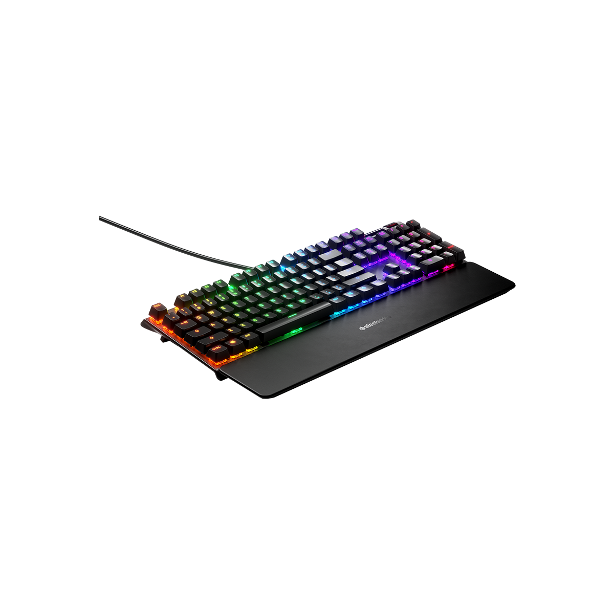 Bàn phím gaming có dây kê tay SteelSeries Apex 7 red switch, Led RGB, 50 triệu clicks, màn hình Oled, có app, Hàng chính hãng, Bảo hành 12 tháng