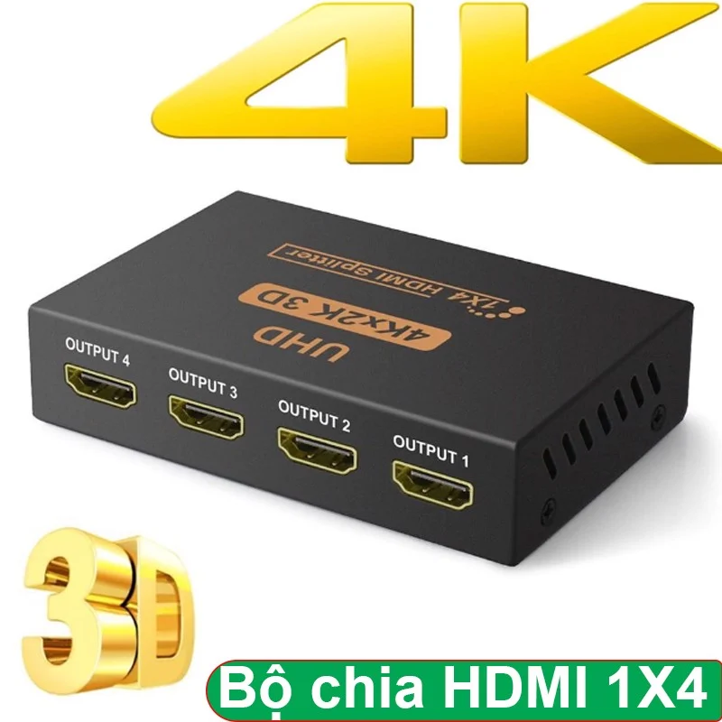 Bộ chia HDMI từ 1 cổng HDMI ra nhiều cổng HDMI cho nhiều Tivi, Hỗ trợ Full HD 720, 1080, 2K, 4K 3D Dolby 3D, Digital