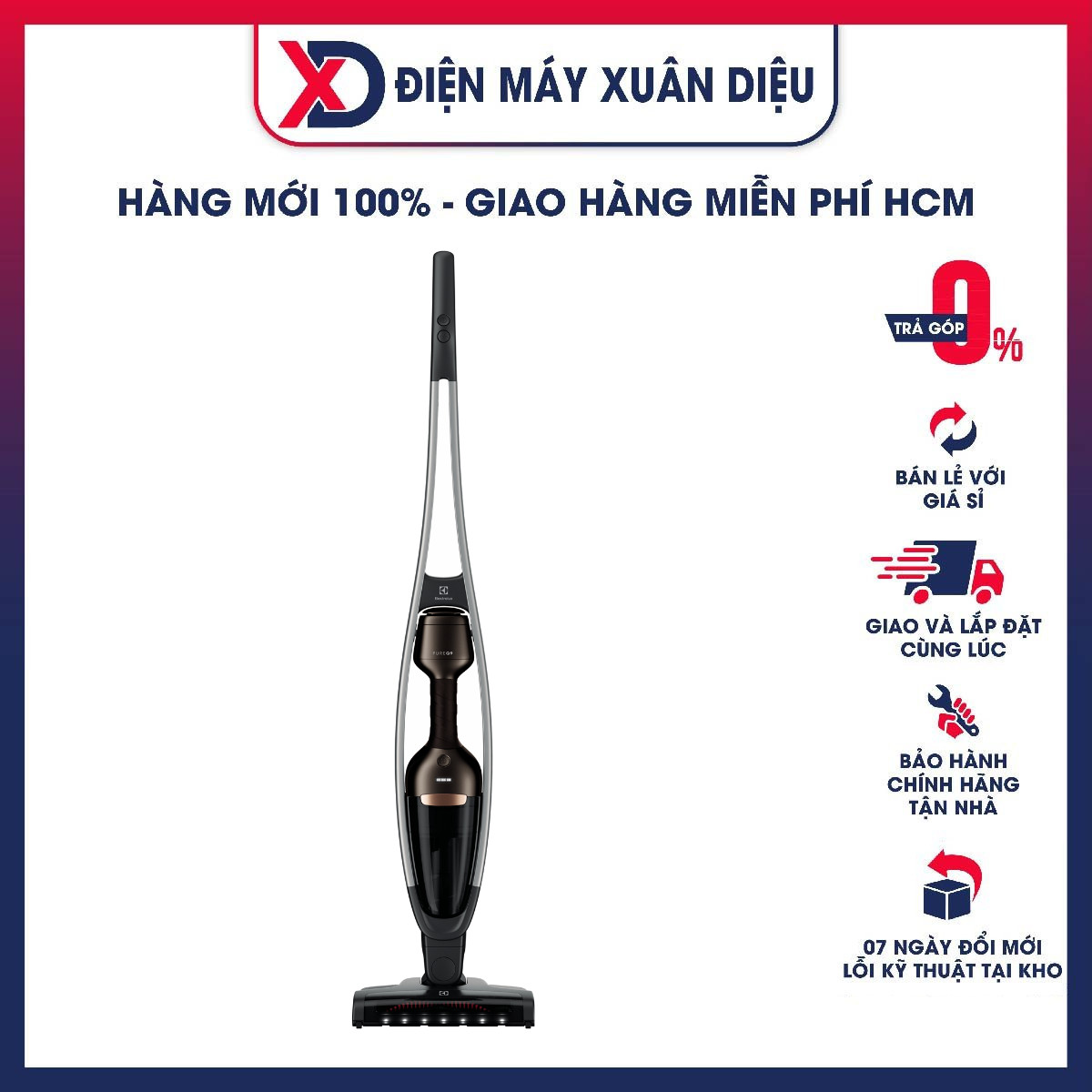 Máy Hút Bụi Electrolux PQ91-3EM - Màu Đồng - Hàng Chính Hãng