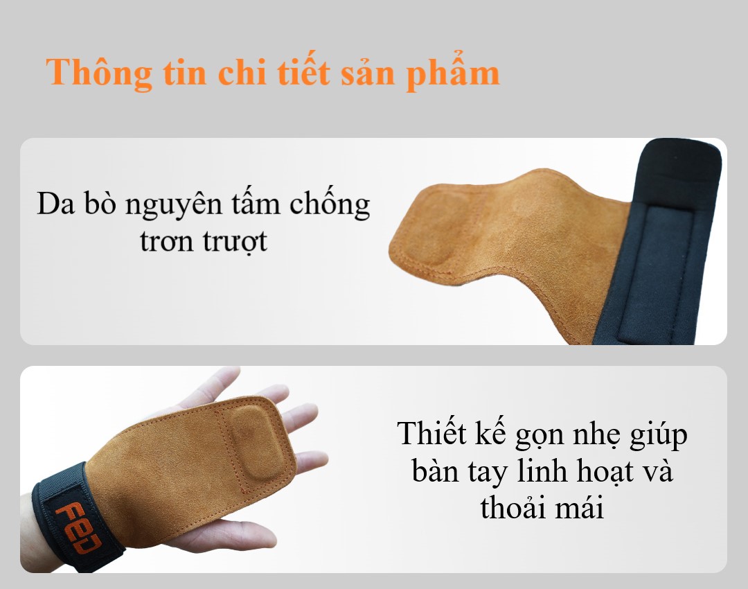 Găng tay tập gym, dây kéo lưng Lifting Straps FED-YD-02 -