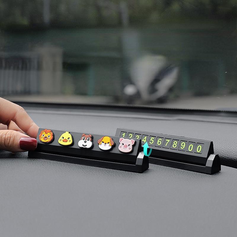 Thẻ Đỗ Xe Tạm Thời Bằng PVC Kiểu Hoạt Hình Dễ Thương Tiện Dụng Cho Xe Hơi