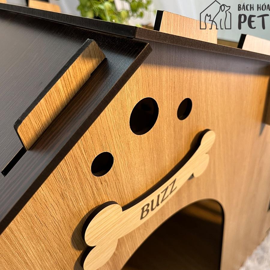 Nhà ở cho chó mèo BHP3 xinh xắn làm bằng gỗ cao cấp , chuồng cho thú cưng cứng cáp (tặng bảng tên nhà )