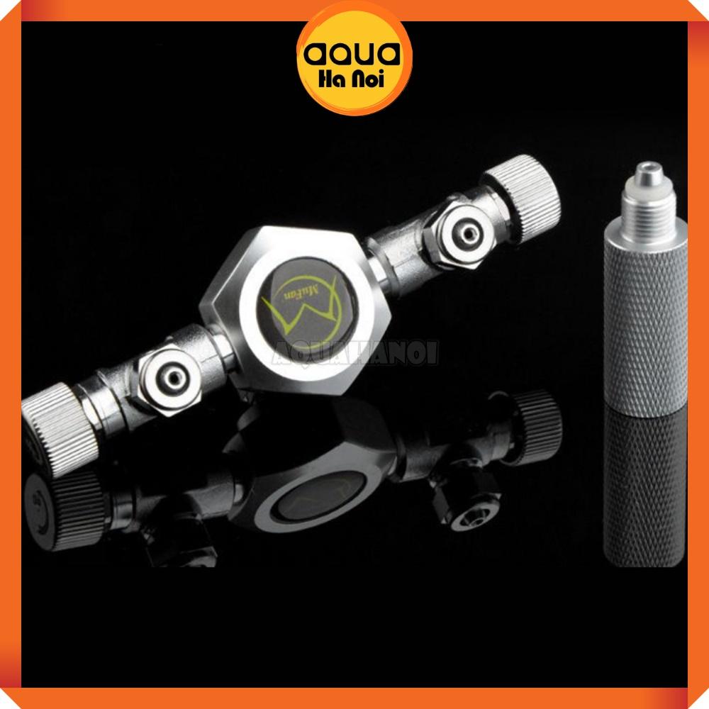 Van inox chia 2/3/4/6 và tinh chỉnh CO2 Mufan cho hồ thủy sinh