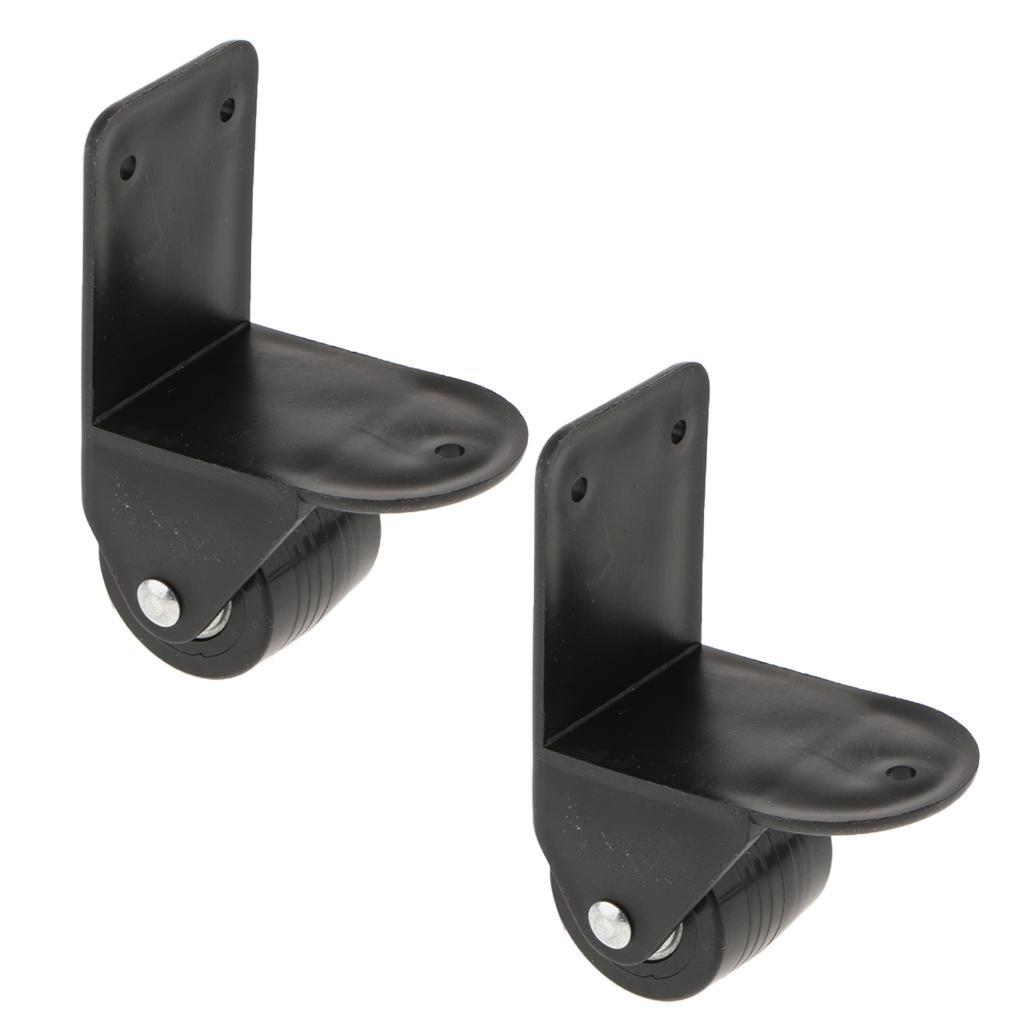 2 Pieces DIY Luggage Mute Wheels Suitcase Trolley Right Angle Casters H-002A