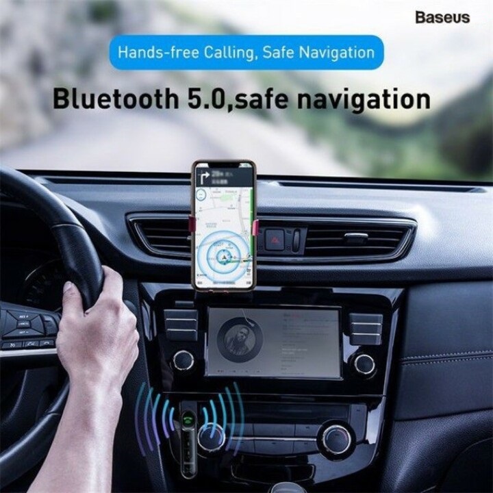 Bộ kết nối Bluetooth Receiver nhãn hiệu Baseus WXQY-01 Qiyin AUX dung lượng pin 145mAh  ( Car AUX 3.5mm Bluetooth Receiver/ Adapter) - hàng nhập khẩu