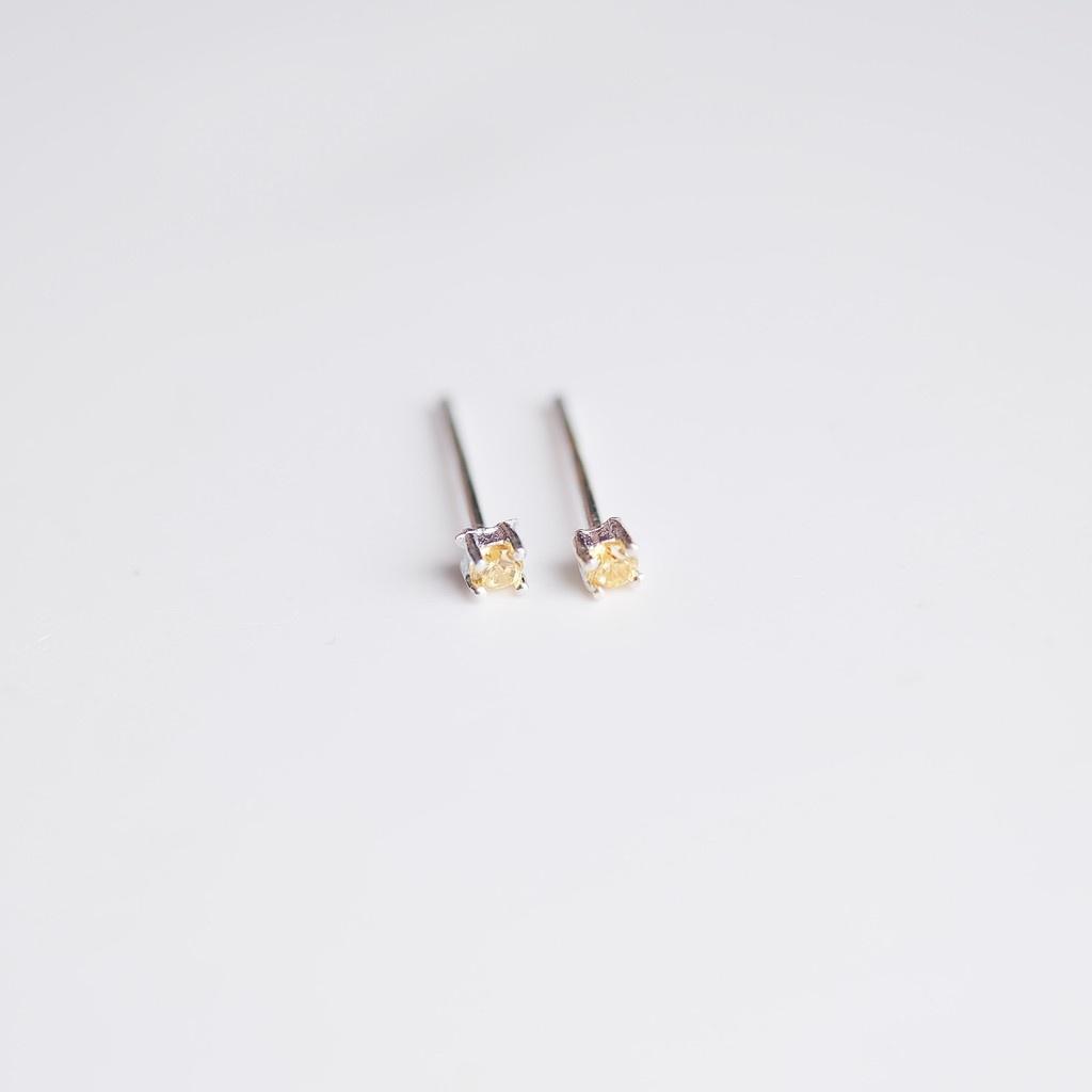 Bông Tai Nụ Bạc 925 Nữ - Mini Colorful - Shimmer Silver