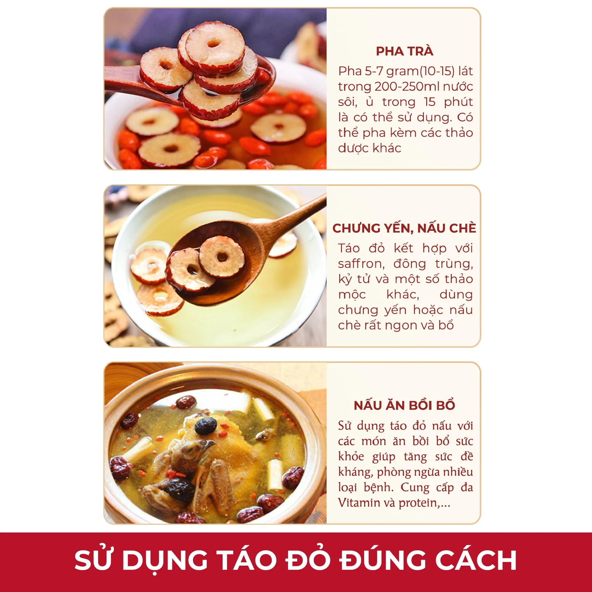 Táo đỏ Tân Cương hữu cơ sấy khô Kingdom Herb chính hãng thượng hạng 10g (mẫu thử) - KQ