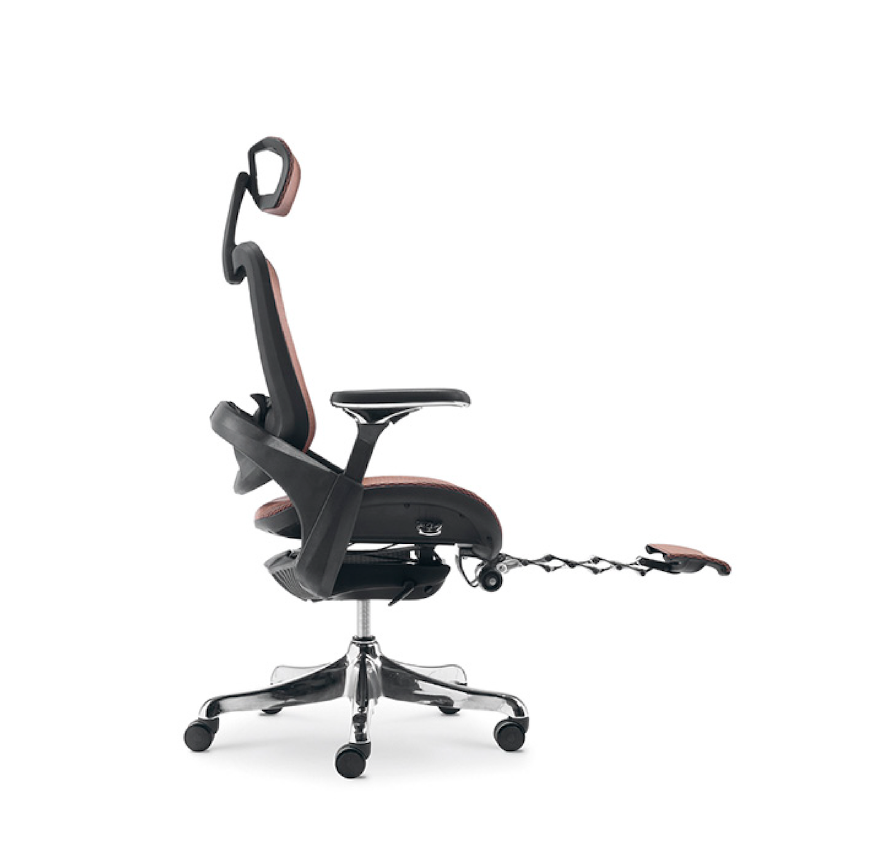 Ghế làm việc Ghế giám đốc bọc sợi polyester, chân xoay ngả lưng thư giãn có gác phân khúc cao cấp B48A-2