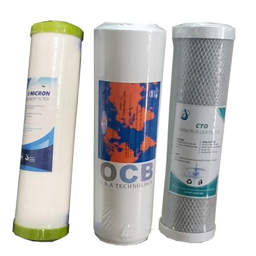 Bộ lõi lọc nước gồm 3 lõi 123 cho các máy lọc nước