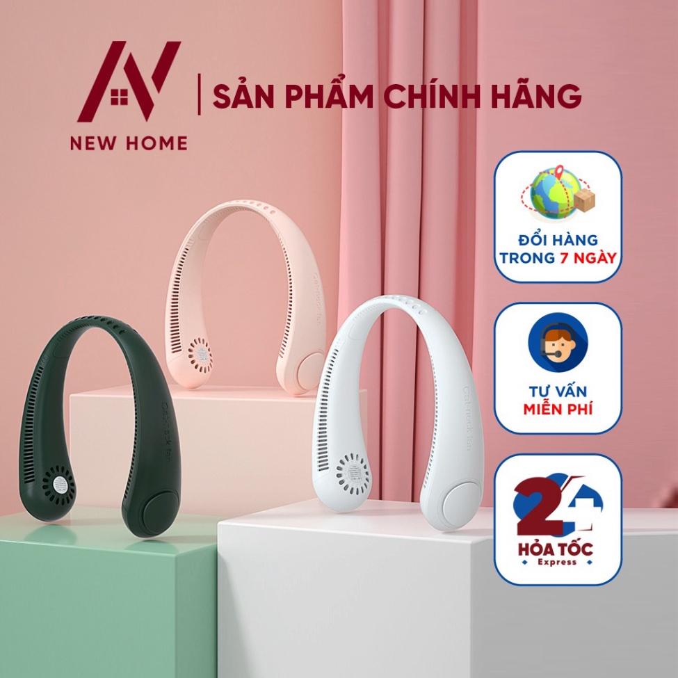 Quạt đeo cổ mini, quạt không cánh tích điện tiện lợi, thời trang, dáng thể thao siêu phẩm mùa hè 2022 Q3