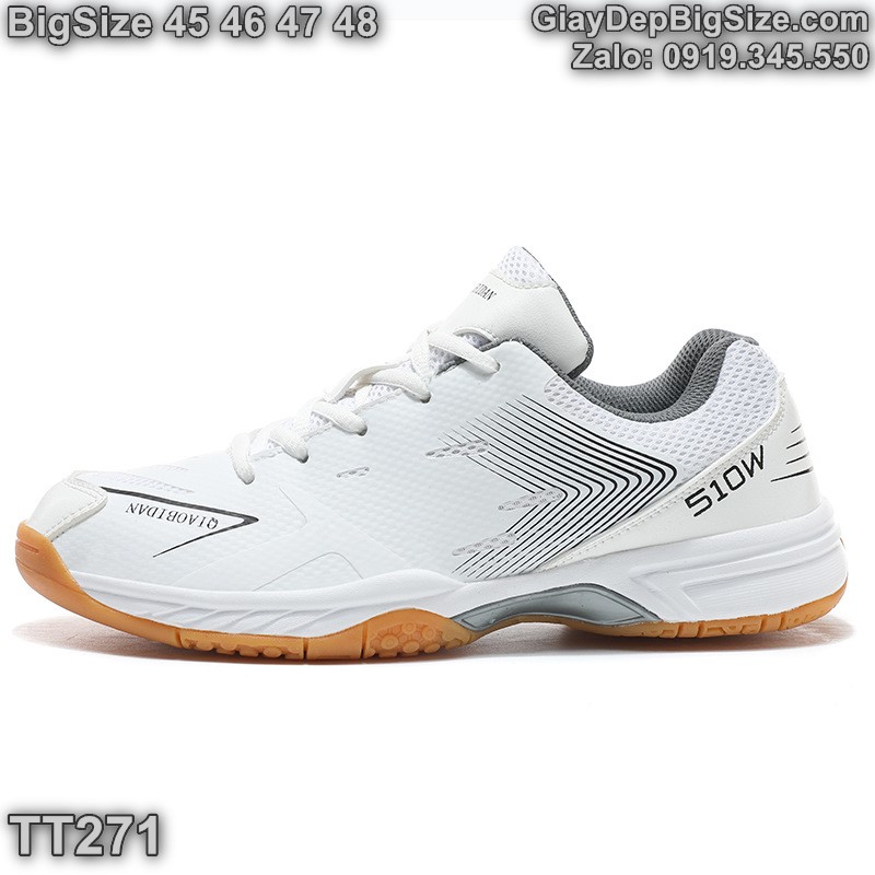 Giày chơi cầu lông tennis cỡ lớn 45 46 47 48 cho nam cao to chân ú bè. Big size badminton shoes for wide feet