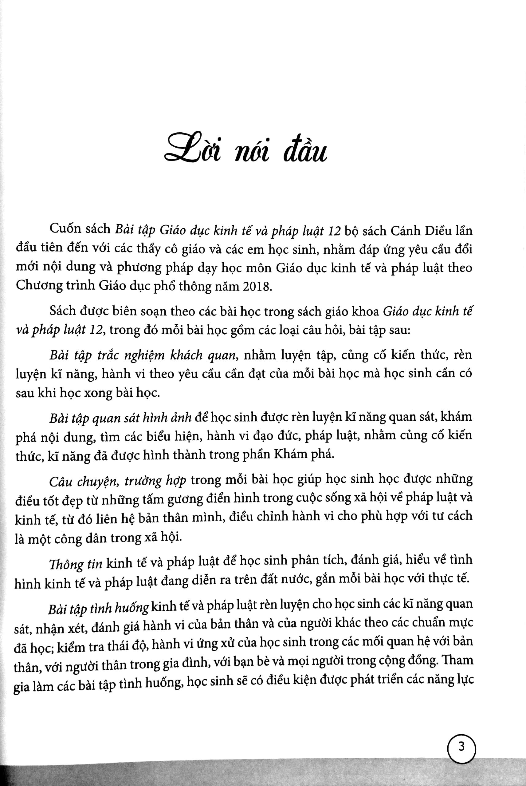 Bài Tập Giáo Dục Kinh Tế Và Pháp Luật 12 (Cánh Diều) (Chuẩn)