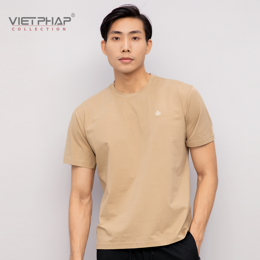 Áo Thun T-shirt Nam  Cao Cấp VIỆT PHÁP/ Form Basic - Chất liệu Cotton thoáng mát, thấm hút mồ hôi tốt 15502