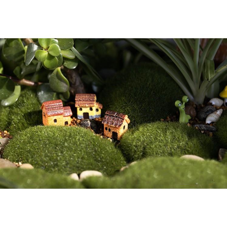 Combo 03 mô hình ngôi nhà cỡ nhỏ trang trí tiểu cảnh, terrarium, DIY