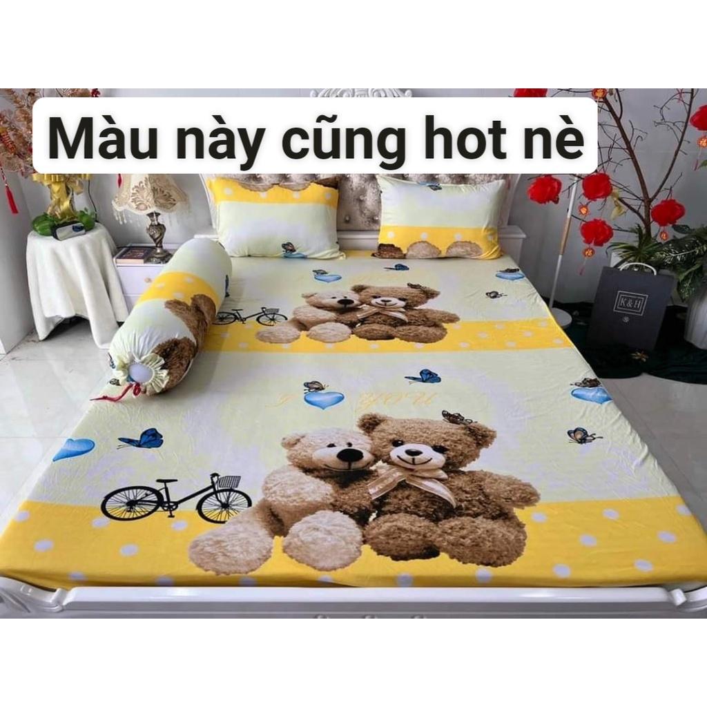 Bộ ga giường thun lạnh  Hàn Quốc 1m2x2m cho bé