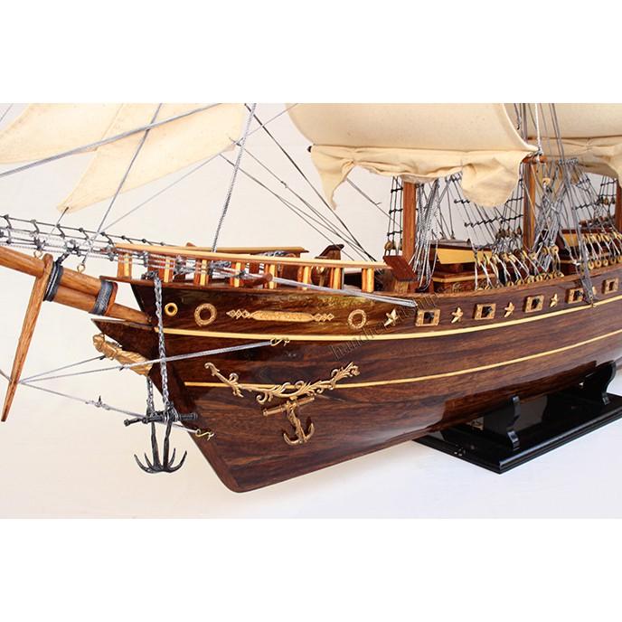 Mô hình thuyền buồm gỗ Cutty Sark 97cm đen