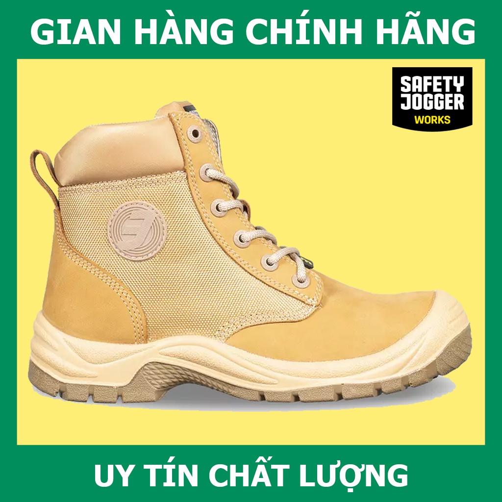 [Hàng Chính Hãng] Giày Safety Jogger Rush Camel Da Chất Lượng Cao, Chống Va Đập Mạnh, Chống Đinh