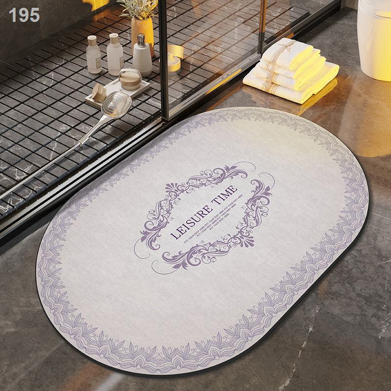 Phòng tắm phong cách Châu Âu thấm nước nhanh khô tấm lót sàn kích thước nhỏ tảo cát mềm thảm nhà vệ sinh cửa c