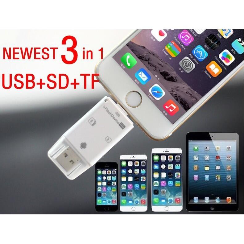 FlashDevice Đầu Đọc Thẻ Nhớ SD/TF Dành Cho IPhone/IPad/ Android OS