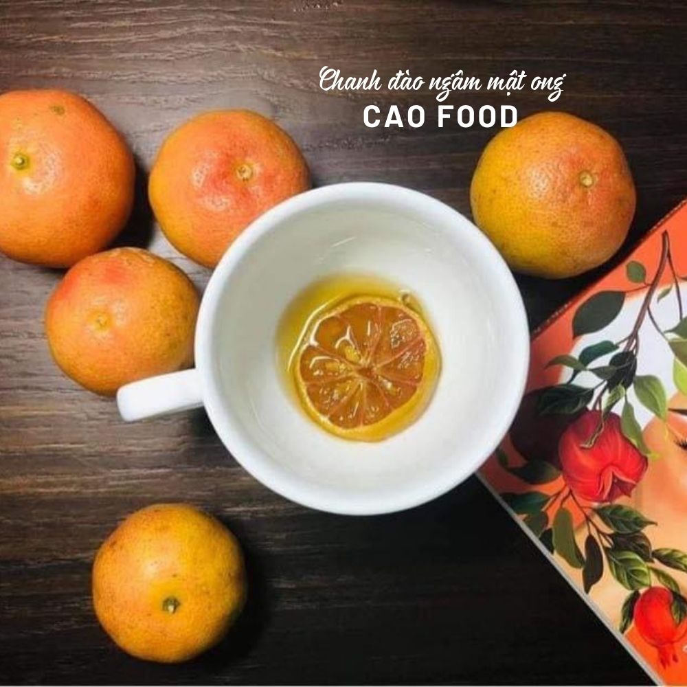 Mật ong ngâm chanh đào đường phèn CAO FOOD nguyên chất 100% - Nông sản nhà làm cao cấp, sạch & chất lượng
