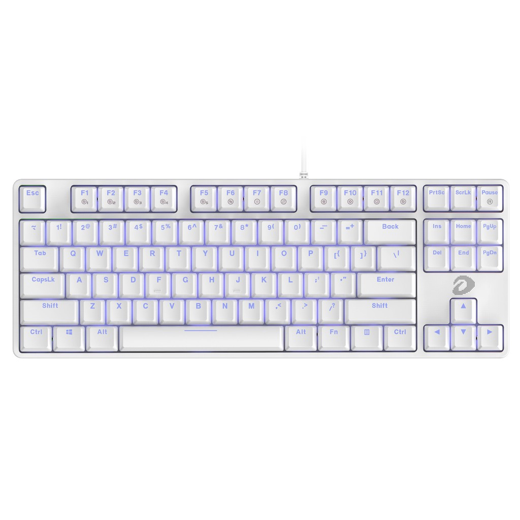 Bàn Phím Cơ Gaming EK87 White (ICE-BLUE LED, Blue/ Brown/ Red D switch) - Hàng Chính Hãng