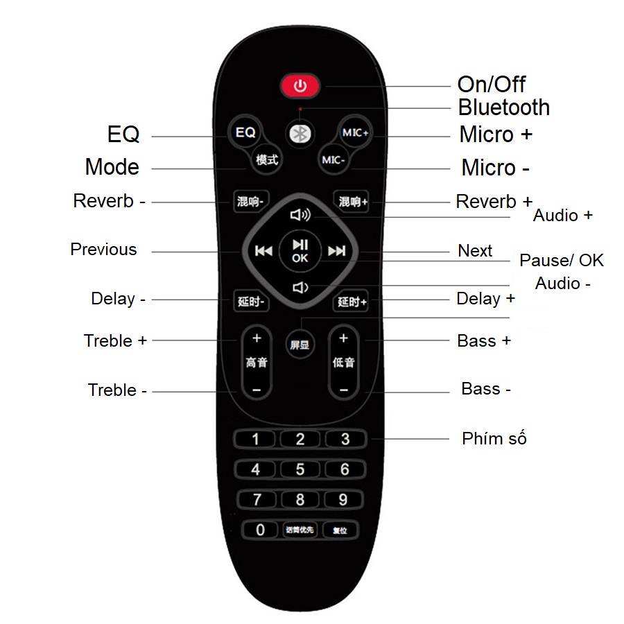 Loa thanh 5.1 nghe nhạc kết nối Bluetooth Amoi L9 Kèm 2 Micro karaoke không dây - Hàng nhập khẩu