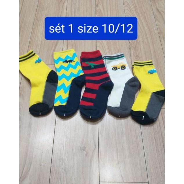Sét 5 đôi tất xuất dư size đại cho bé trai 4-14 tuổi, người lớn đi vừa size to nhất