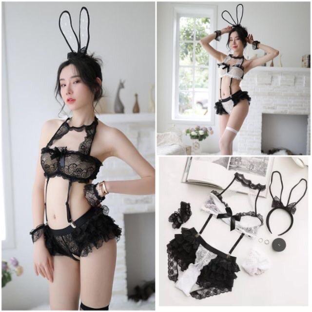 Set Cô Thỏ Sexy Chất Ren Siêu Đẹp. SHIP HỎA TỐC TPHCM. Đồ Ngủ Cosplay Sexy. ThaoBonita T032