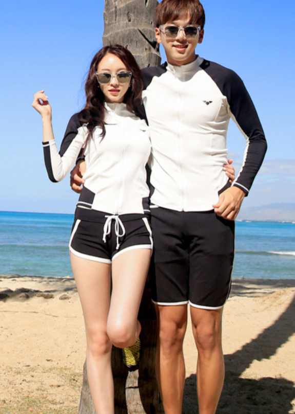 Hình ảnh Đồ Bơi Nam Và Nữ Couple Tay Dài Che Nắng Kiểu Korea ATI81 MayHomes Chuẩn UPF 50+, Long-Sleeve Rash Guard Swimsuit