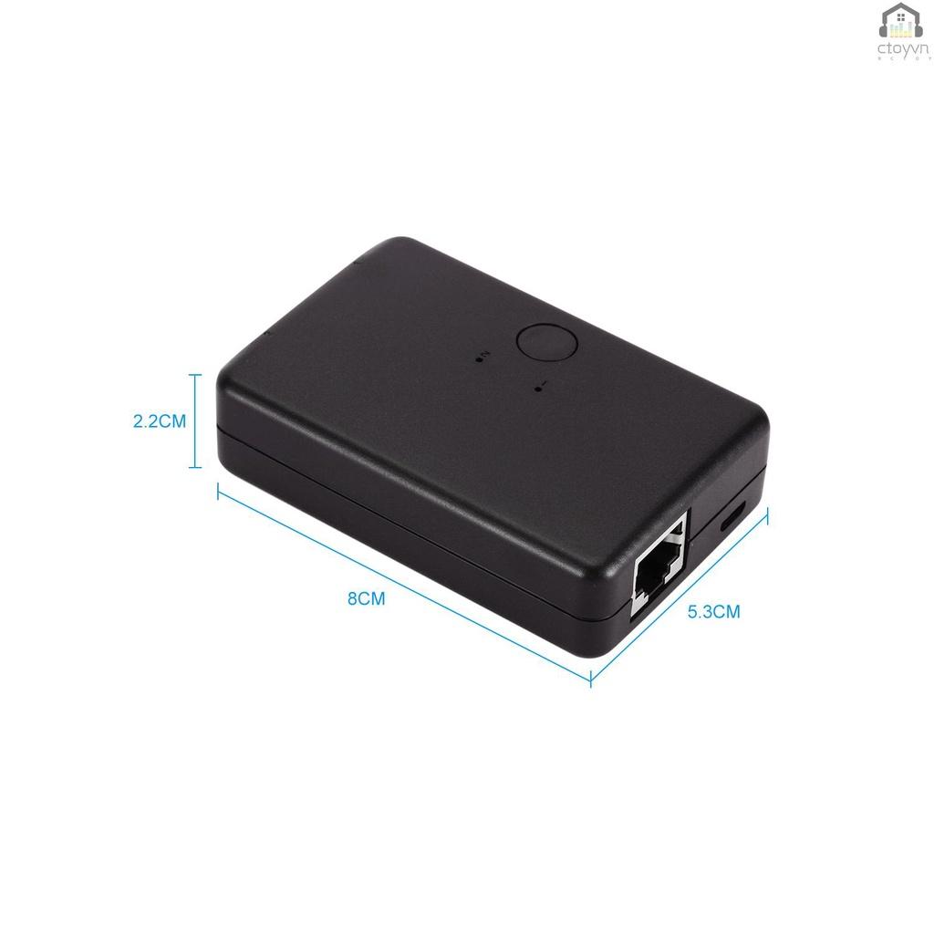 Bộ chia mạng 2 cổng RJ45 LAN CAT6 100MHz 2 trong 1 ra 1