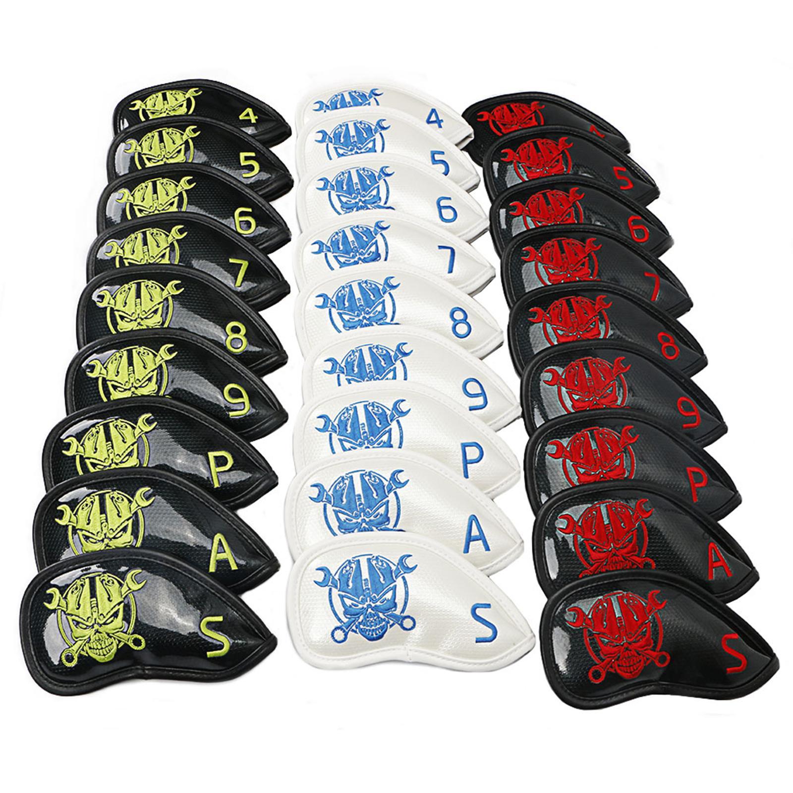 PU Leather Golf Iron Headcover Waterproof Club Head Cover