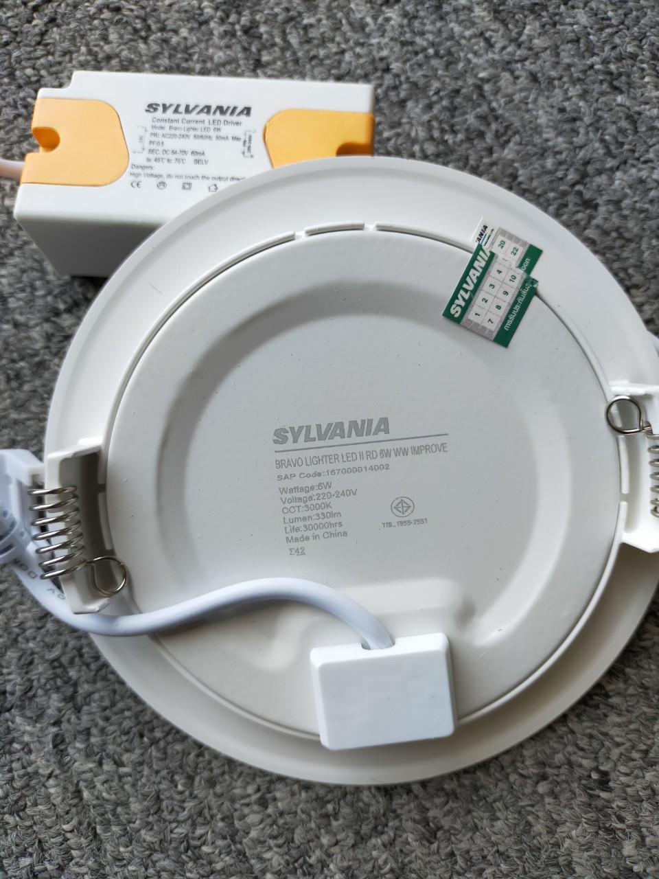 ĐÈN LED ÂM TRẦN SYLVANIA DOWNLIGHT BRAVO LIGHTER LED II RD 6W ÁNH SÁNG VÀNG 3000K 220-240V 30000H - HÀNG CHÍNH HÃNG
