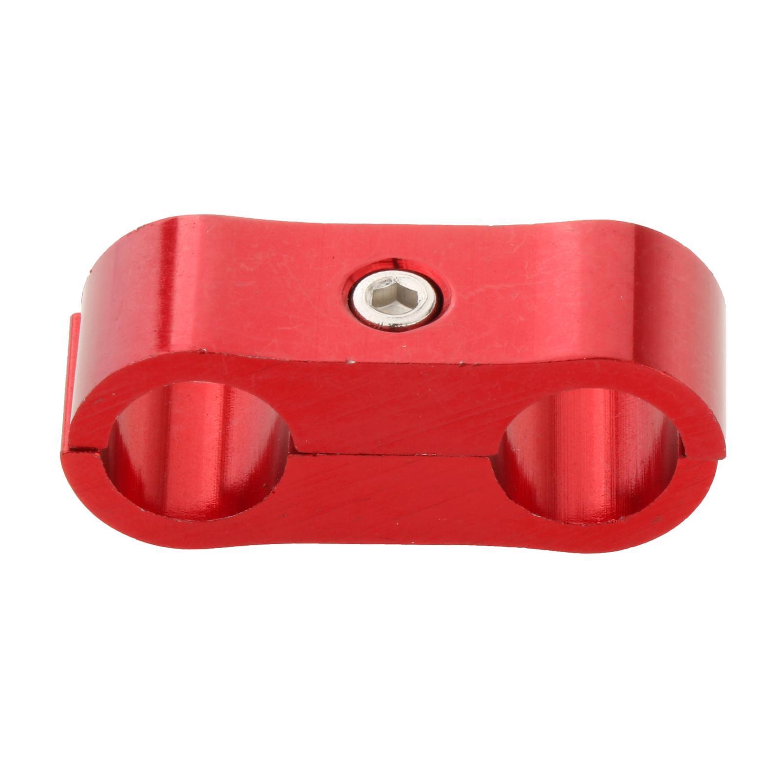 Car 2-Hole Fuel Hose Separator Clamp Oil Fuel Line Mounting Clamps Adapter AN4