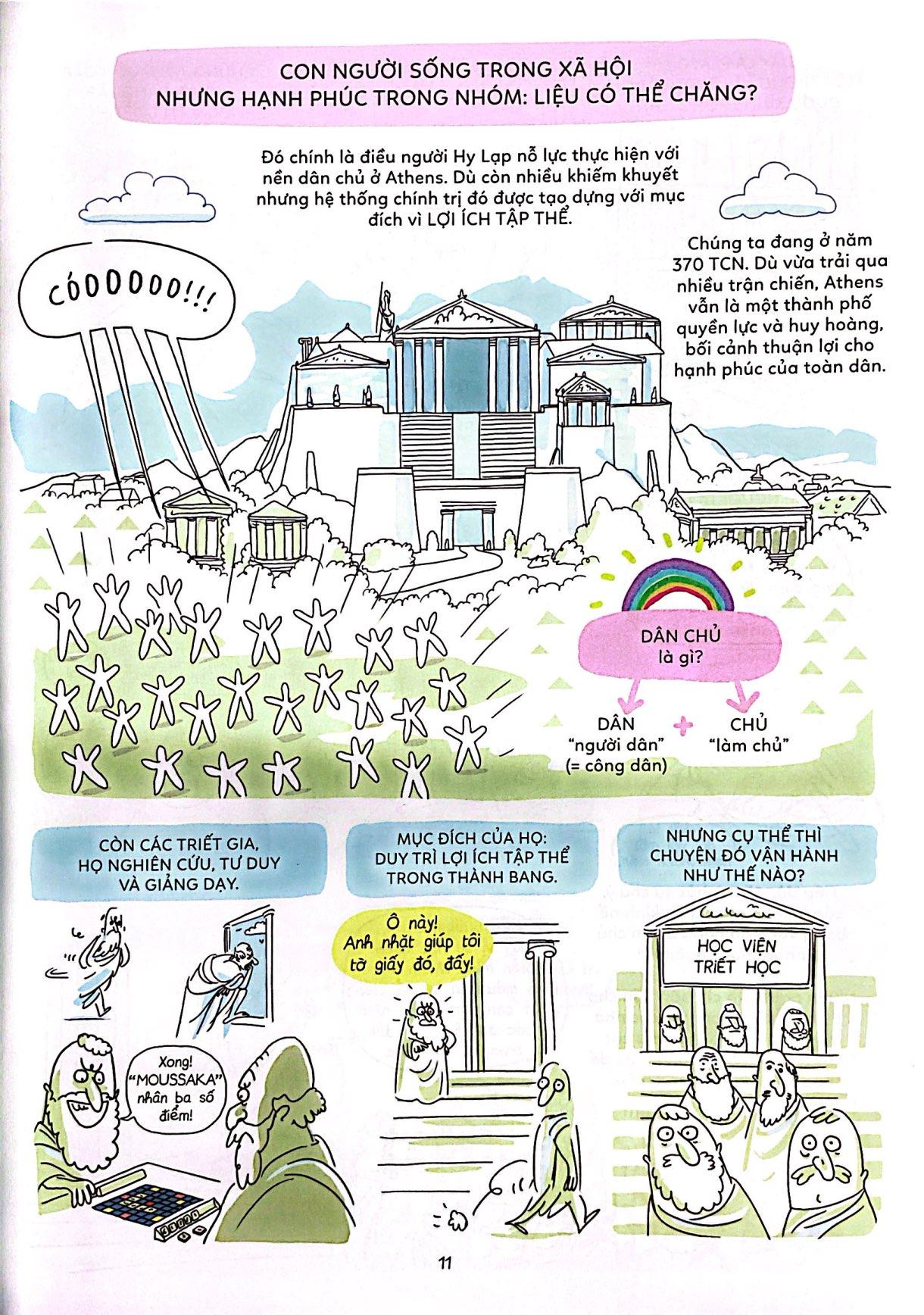 Sách - Philocomix - Tập 1 - Các Triết Gia Vĩ Đại Nói Gì Về Hạnh Phúc