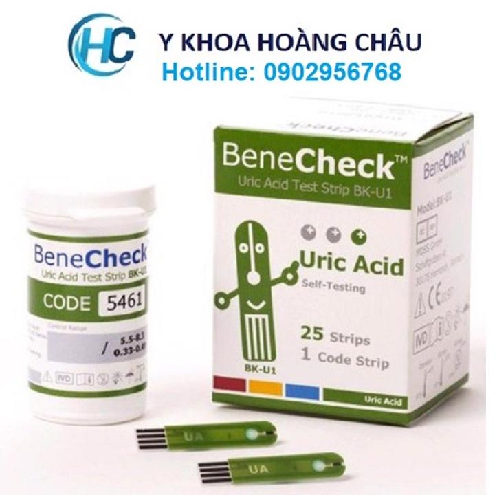 Que thử acid uric cho máy Benecheck Plus hộp 25 que