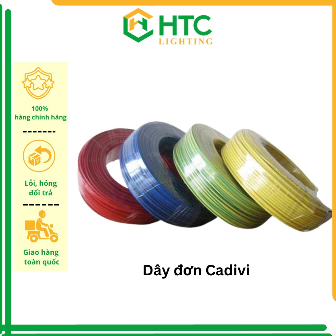(Cuộn 100m- có hỏa tốc HCM) Cáp điện đơn các cỡ CV 1.0 1.25 1.5  2.5 3.5 4.0 5.5 6.0mm (màu ngẫu nhiên) -  hàng chính hãng CADIVI 