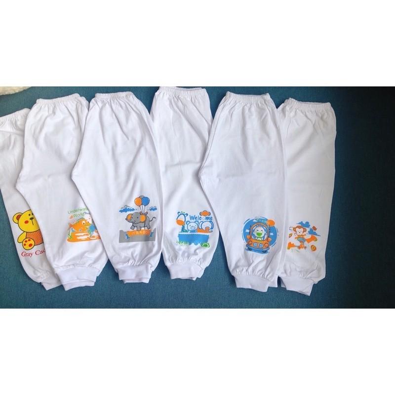 Quần dài cotton trắng cho bé trai, bé gái