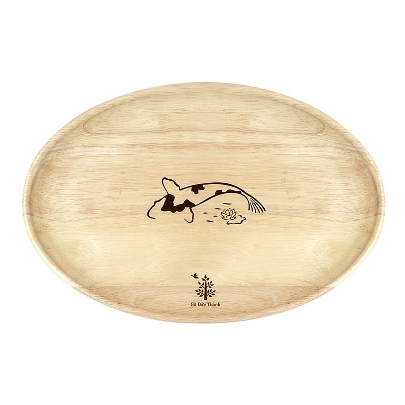 Đĩa khay gỗ Oval size trung 30cm | Gỗ Đức Thành 27131 | Đựng Đồ Ăn | Trang Trí | Chụp Hình | Decor