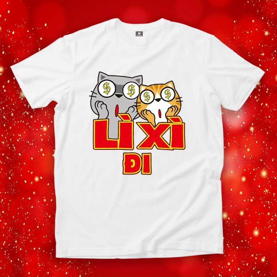 ÁO THUN TẾTIN HÌNH LÌ XÌ ĐI