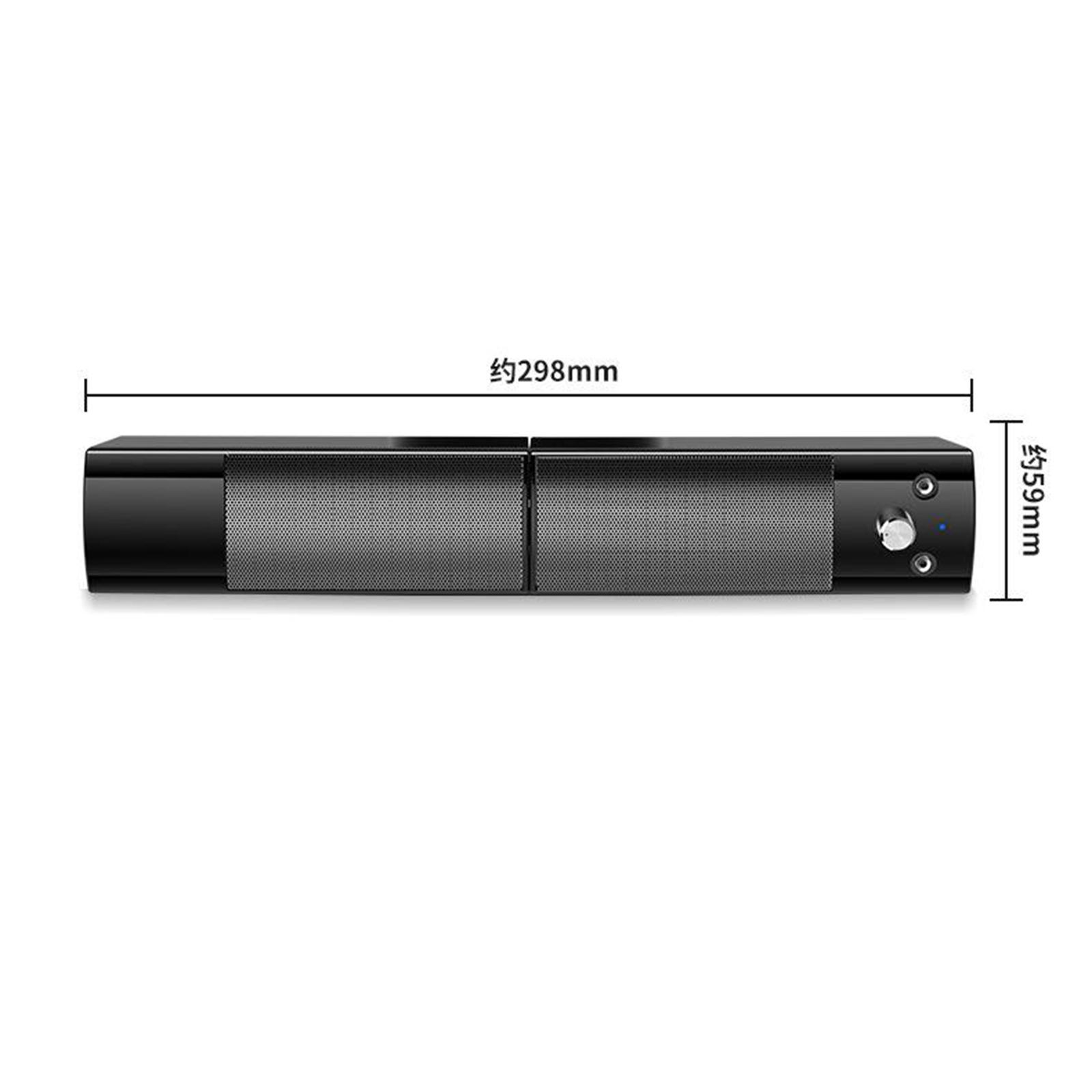 Computer Bluetooth Speaker Surround Sound Portable Table Subwoofer Black