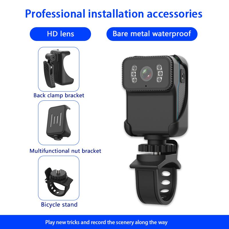 Máy ảnh điện thoại di động WiFi Cảnh sát Thực thi pháp luật 1080p HD Night Vision Mini DV Camera DV ngoài trời cưỡi máy ghi âm góc rộng