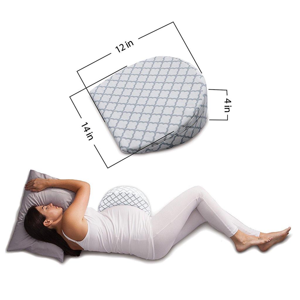 Foam Bed Wedge Support Pillow Washable Quilted Maternity Pregnancy Nursing Mummy