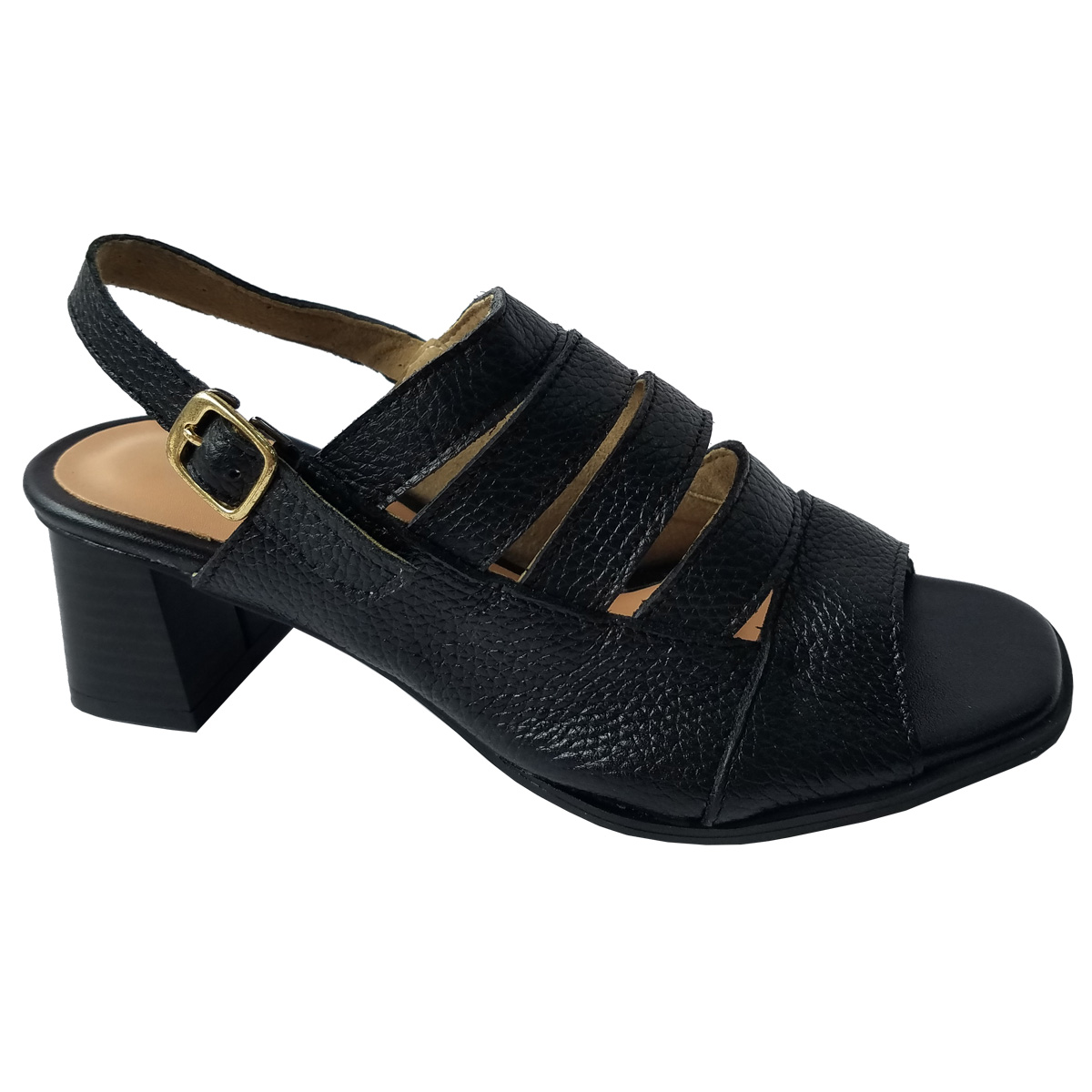 Giày Sandal Cao Gót Da Bò BIGGBEN Cao 5 Phân SDCG149