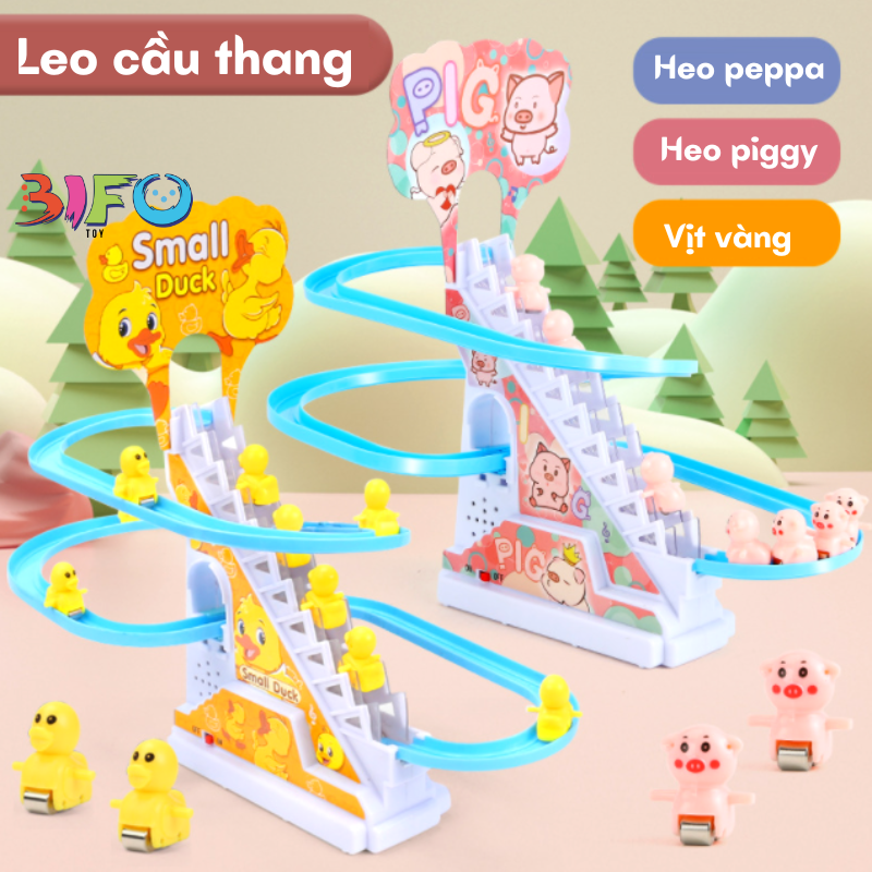 Đồ chơi cầu trượt heo hồng mẫu mới leo thang phát nhạc cực vui tai cho bé yêu vui chơi