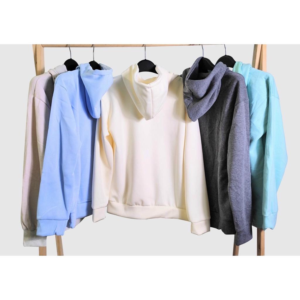 Áo Hoodie Nỉ Bông Ngoại Trơn Unisex Basic Nam Nữ Oversize Form Rộng Nhiều Màu Ulzzang KUN