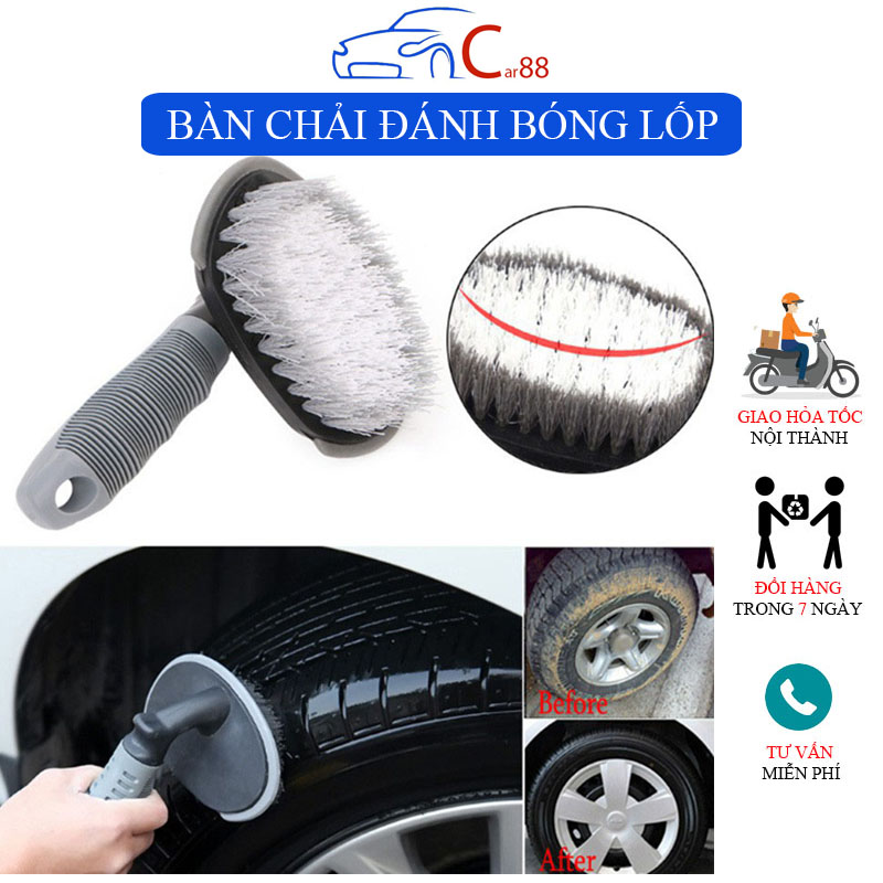 Bàn Chải Đánh Bóng Làm Sạch Lốp Ô Tô Xe Máy Chữ T 35