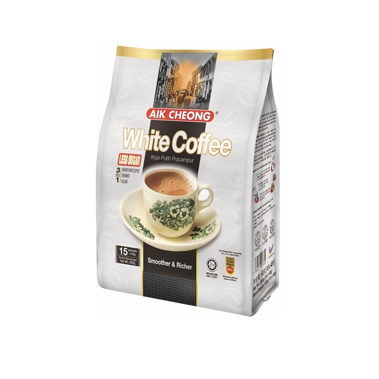 Cà Phê Trắng Ít Đường Aik Cheong Malaysia - White Coffee Less Sugar - 600g