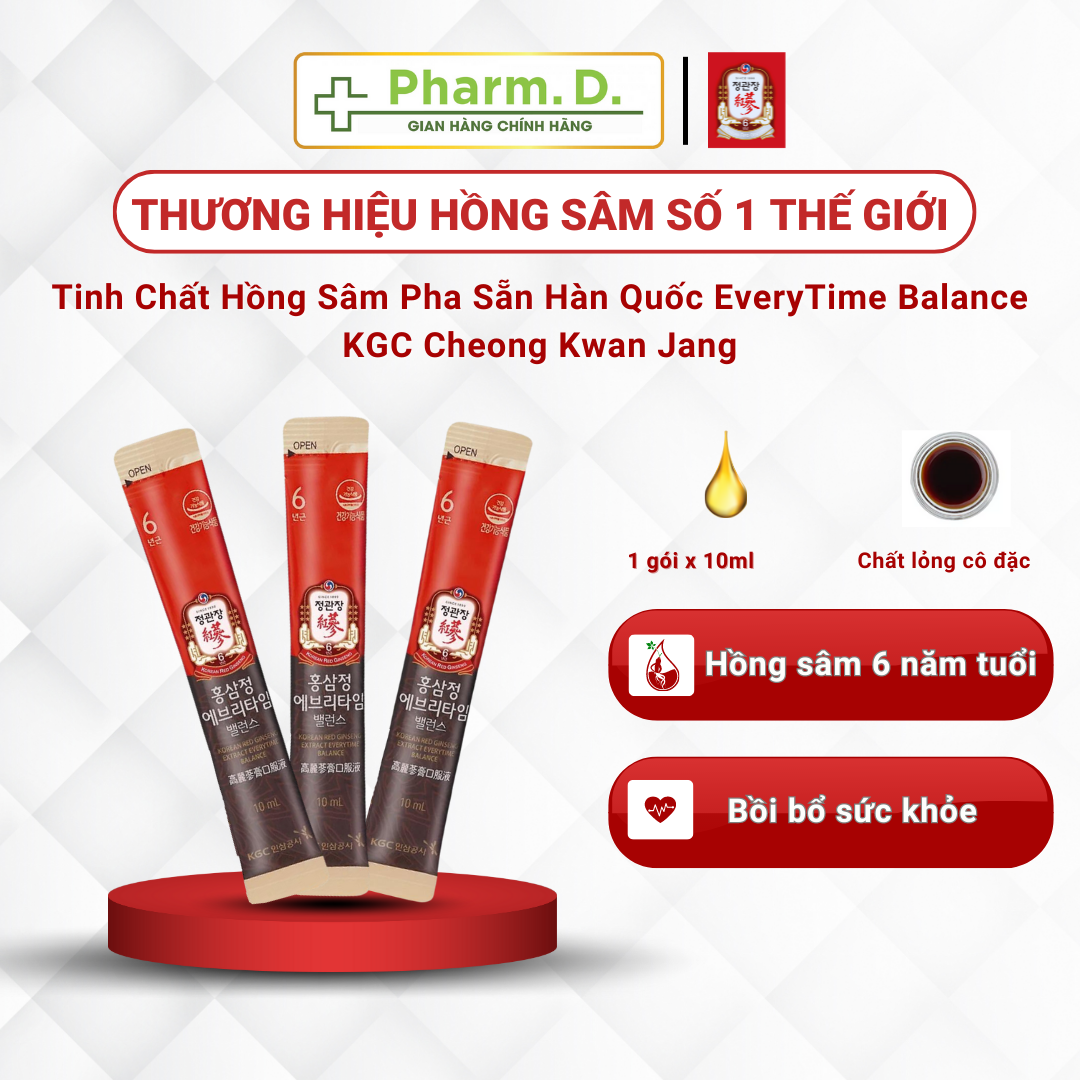 Tinh Chất Hồng Sâm Pha Sẵn EveryTime Balance KGC Cheong Kwan Jang