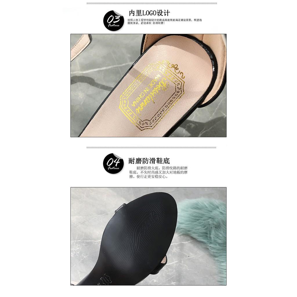 Hight heels women shoes buckle sexy patent leather high heel sandals